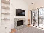 Living Room with TV and Gas Fireplace